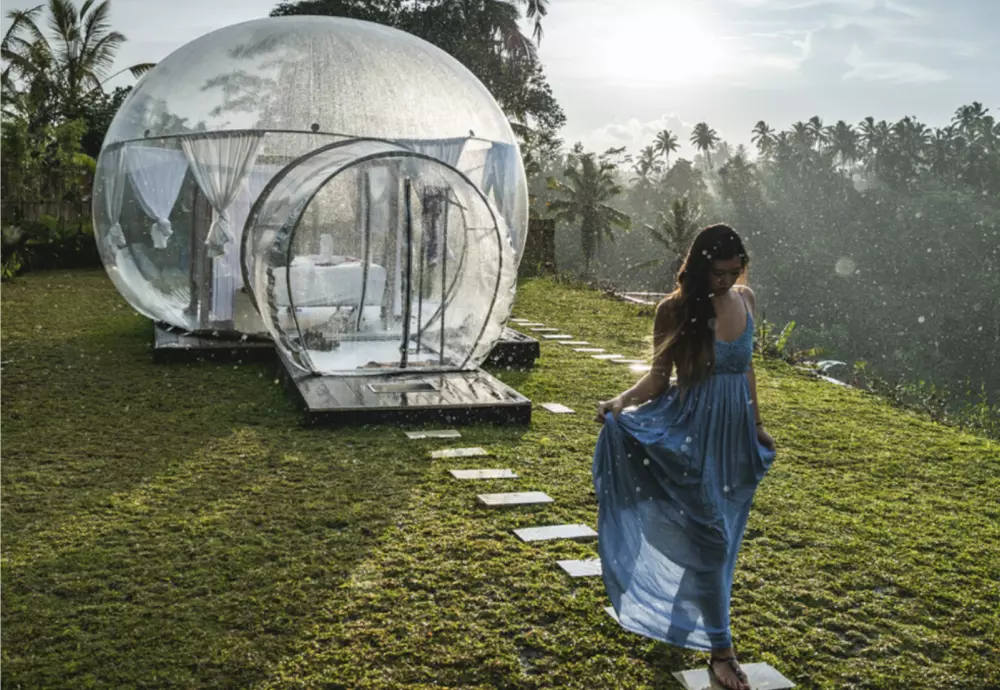 transparent inflatable bubble tent